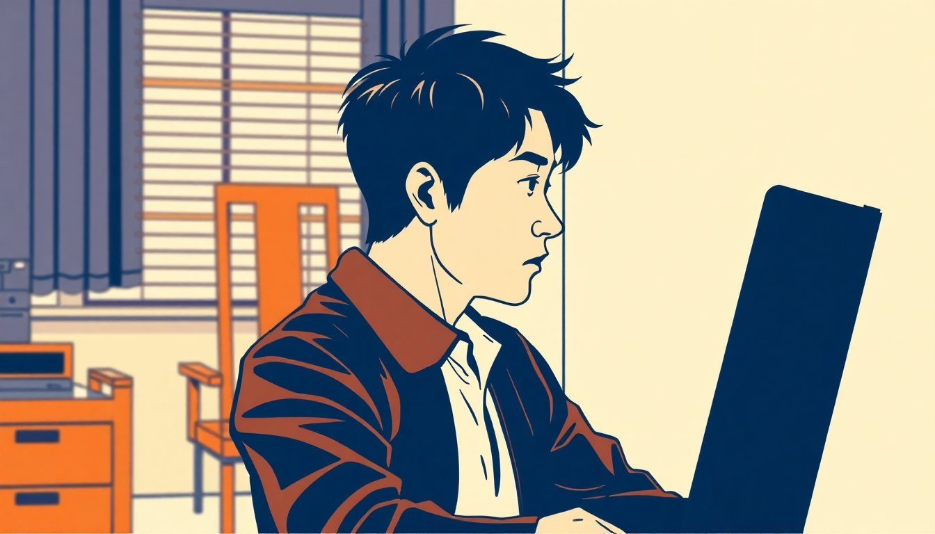 介護と仕事の両立について会社に相談している様子