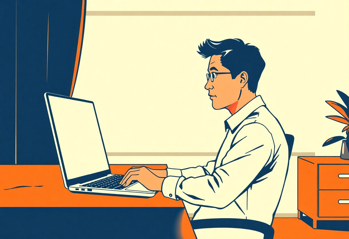 求人サイトを開いたまま手が止まっている様子
