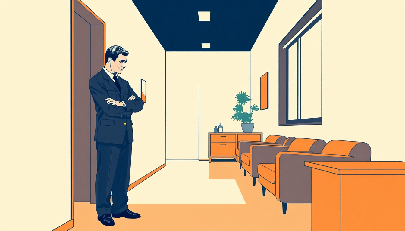 勤務表を前にして連続勤務の日数を数えている様子