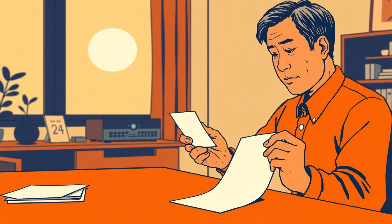 給与明細の金額が前月と変わっていることに気づいた様子
